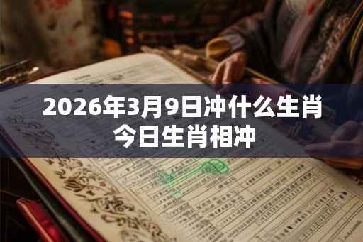 2026年3月9日冲什么生肖 今日生肖相冲