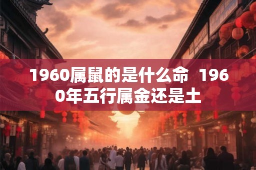 1960属鼠的是什么命  1960年五行属金还是土