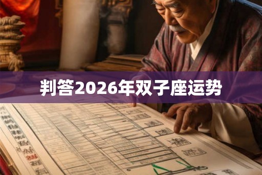 判答2026年双子座运势
