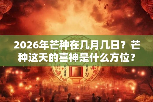 2026年芒种在几月几日？芒种这天的喜神是什么方位？