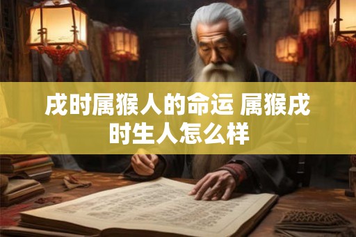 戌时属猴人的命运 属猴戌时生人怎么样