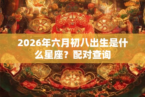 2026年六月初八出生是什么星座？配对查询