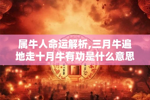 属牛人命运解析,三月牛遍地走十月牛有功是什么意思 属牛人命运解析,三月牛遍地走十月牛有功是什么意思