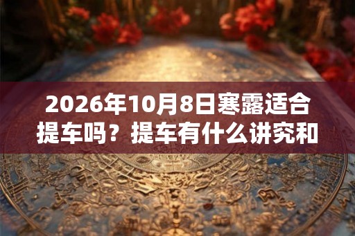 2026年10月8日寒露适合提车吗？提车有什么讲究和忌讳？