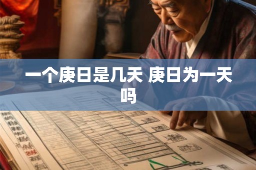 一个庚日是几天 庚日为一天吗