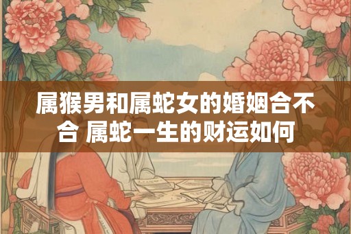 属猴男和属蛇女的婚姻合不合 属蛇一生的财运如何