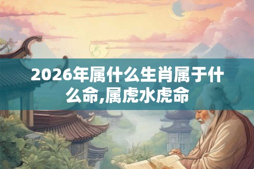 2026年属什么生肖属于什么命,属虎水虎命