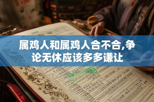 属鸡人和属鸡人合不合,争论无休应该多多谦让