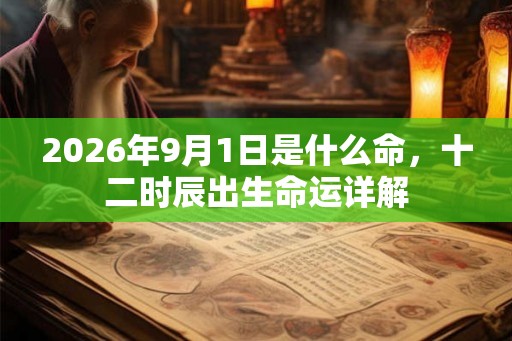 2026年9月1日是什么命，十二时辰出生命运详解