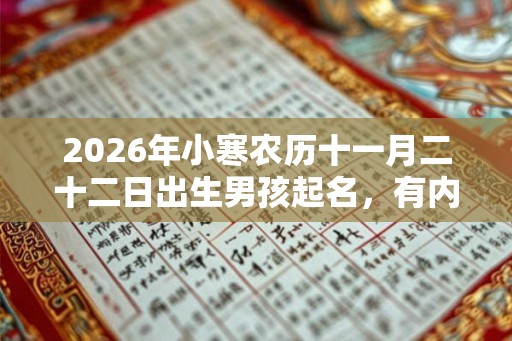 2026年小寒农历十一月二十二日出生男孩起名，有内涵的好名字推荐