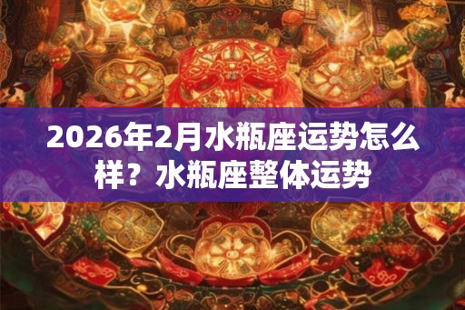 2026年2月水瓶座运势怎么样？水瓶座整体运势