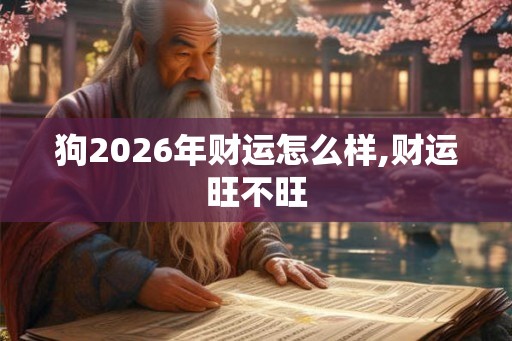 狗2026年财运怎么样,财运旺不旺 狗2026年财运怎么样,财运旺不旺