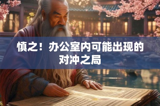 慎之！办公室内可能出现的对冲之局
