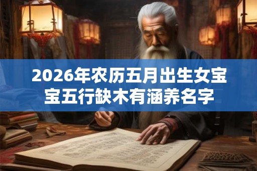 2026年农历五月出生女宝宝五行缺木有涵养名字