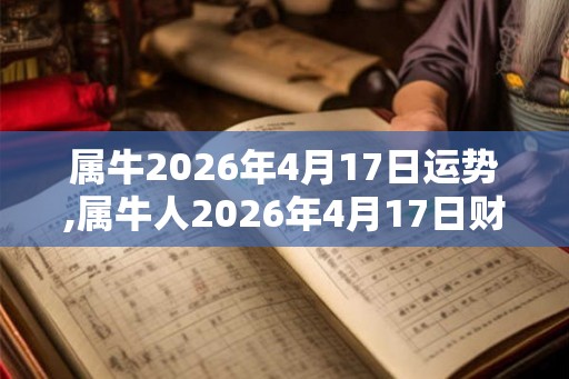 属牛2026年4月17日运势,属牛人2026年4月17日财运,生肖牛2026年4月17日运势