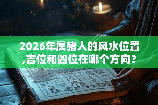 2026年属猪人的风水位置,吉位和凶位在哪个方向？