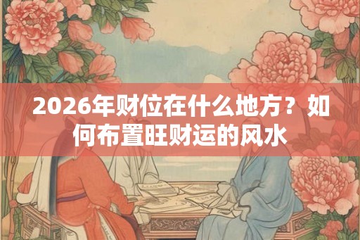 2026年财位在什么地方？如何布置旺财运的风水