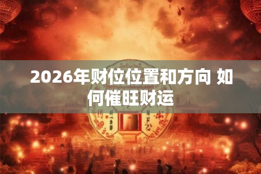 2026年财位位置和方向 如何催旺财运