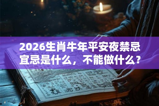 2026生肖牛年平安夜禁忌宜忌是什么，不能做什么？