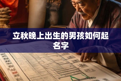 立秋晚上出生的男孩如何起名字