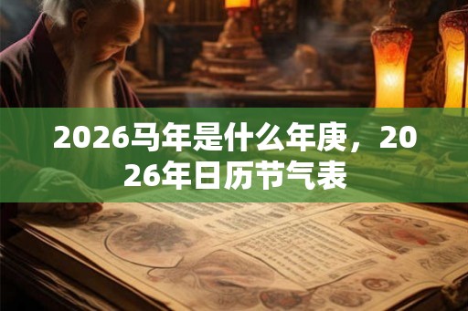 2026马年是什么年庚，2026年日历节气表