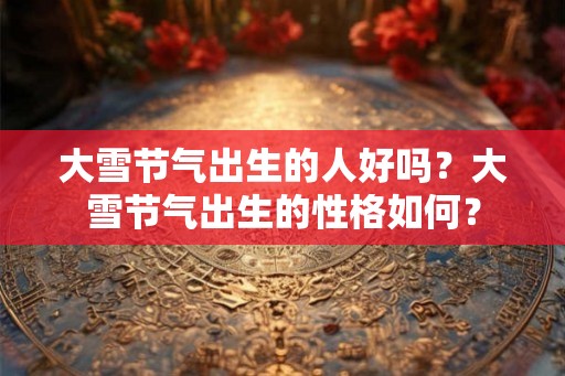 大雪节气出生的人好吗？大雪节气出生的性格如何？