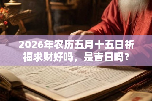 2026年农历五月十五日祈福求财好吗，是吉日吗？