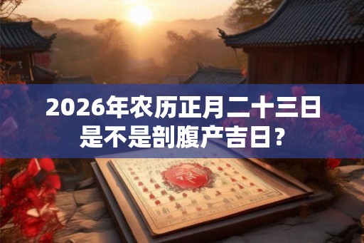 2026年农历正月二十三日是不是剖腹产吉日? 2026年农历正月二十三日是不是剖腹产吉日?