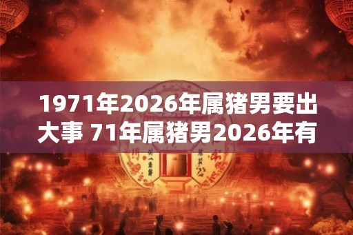 1971年2026年属猪男要出大事 71年属猪男2026年有什么大事