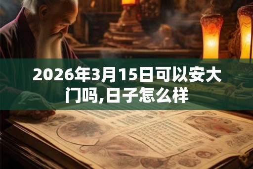 2026年3月15日可以安大门吗,日子怎么样