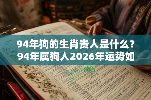 94年狗的生肖贵人是什么？94年属狗人2026年运势如何？
