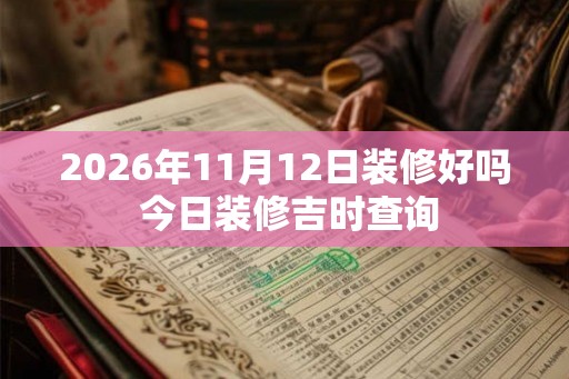2026年11月12日装修好吗 今日装修吉时查询