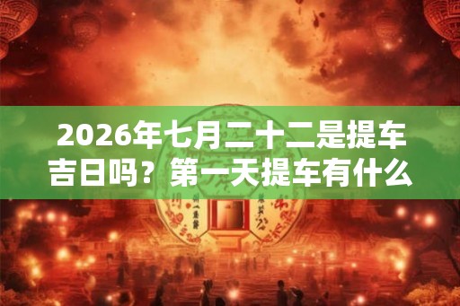 2026年七月二十二是提车吉日吗？第一天提车有什么讲究