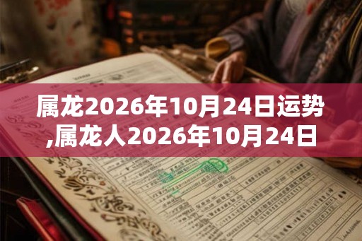 属龙2026年10月24日运势,属龙人2026年10月24日财运,生肖龙2026年10月24日运势 属龙2026年10月24日运势,属龙人2026年10月24日财运,生肖龙2026年10月24日运势