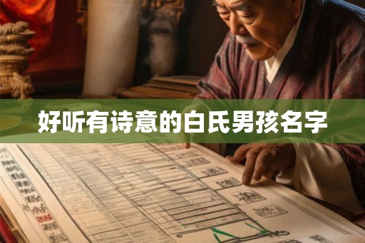好听有诗意的白氏男孩名字