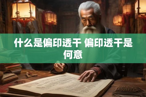 什么是偏印透干 偏印透干是何意