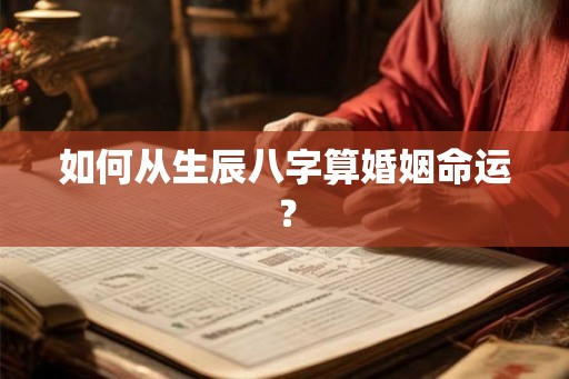 如何从生辰八字算婚姻命运? 如何从生辰八字算婚姻命运?
