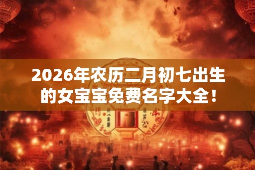 2026年农历二月初七出生的女宝宝免费名字大全！