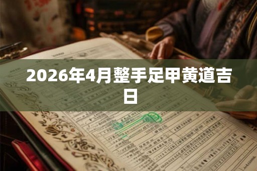 2026年4月整手足甲黄道吉日