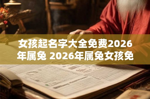 女孩起名字大全免费2026年属兔 2026年属兔女孩免费起名 女孩起名字大全免费2026年属兔 2026年属兔女孩免费起名