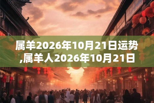 属羊2026年10月21日运势,属羊人2026年10月21日财运,生肖羊2026年10月21日运势
