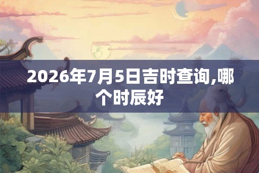 2026年7月5日吉时查询,哪个时辰好