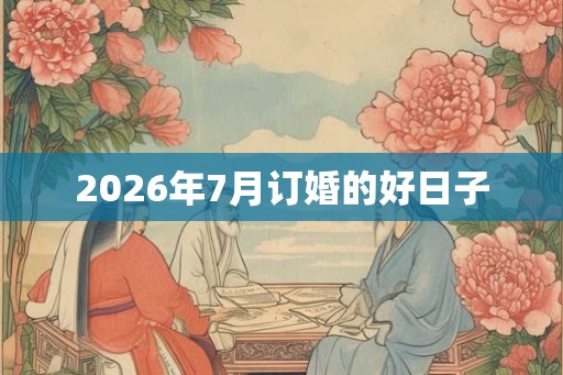2026年7月订婚的好日子