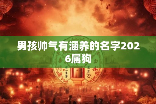 男孩帅气有涵养的名字2026属狗