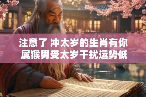 注意了 冲太岁的生肖有你 属猴男受太岁干扰运势低迷
