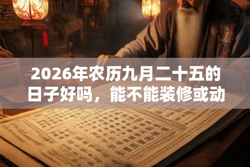 2026年农历九月二十五的日子好吗,能不能装修或动土? 2026年农历九月二十五的日子好吗,能不能装修或动土?