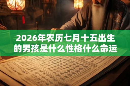 2026年农历七月十五出生的男孩是什么性格什么命运