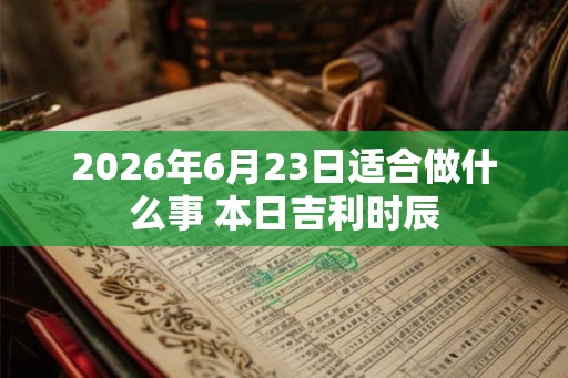 2026年6月23日适合做什么事 本日吉利时辰