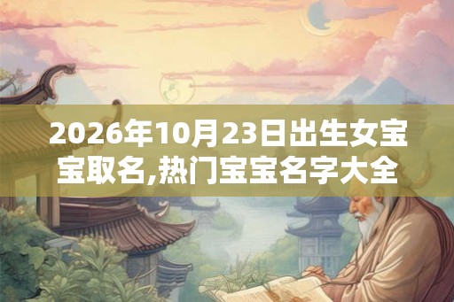 2026年10月23日出生女宝宝取名,热门宝宝名字大全