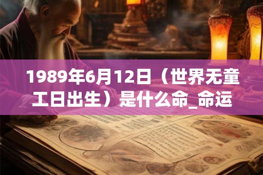 1989年6月12日（世界无童工日出生）是什么命_命运如何